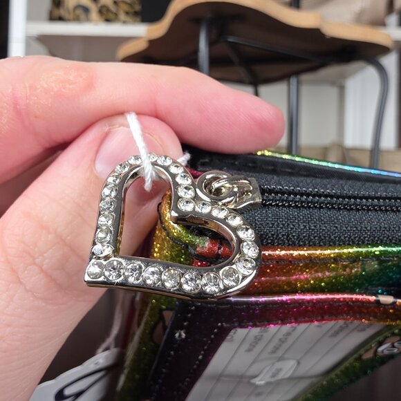 Poop Emoji Rainbow Glitter Zipper Pouch/Wallet - Picture 7 of 11